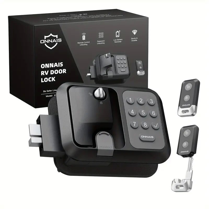 Door Lock - RV-Türschloss-Ersatz mit Passwort und Fernbedienung, Schlüsselloser