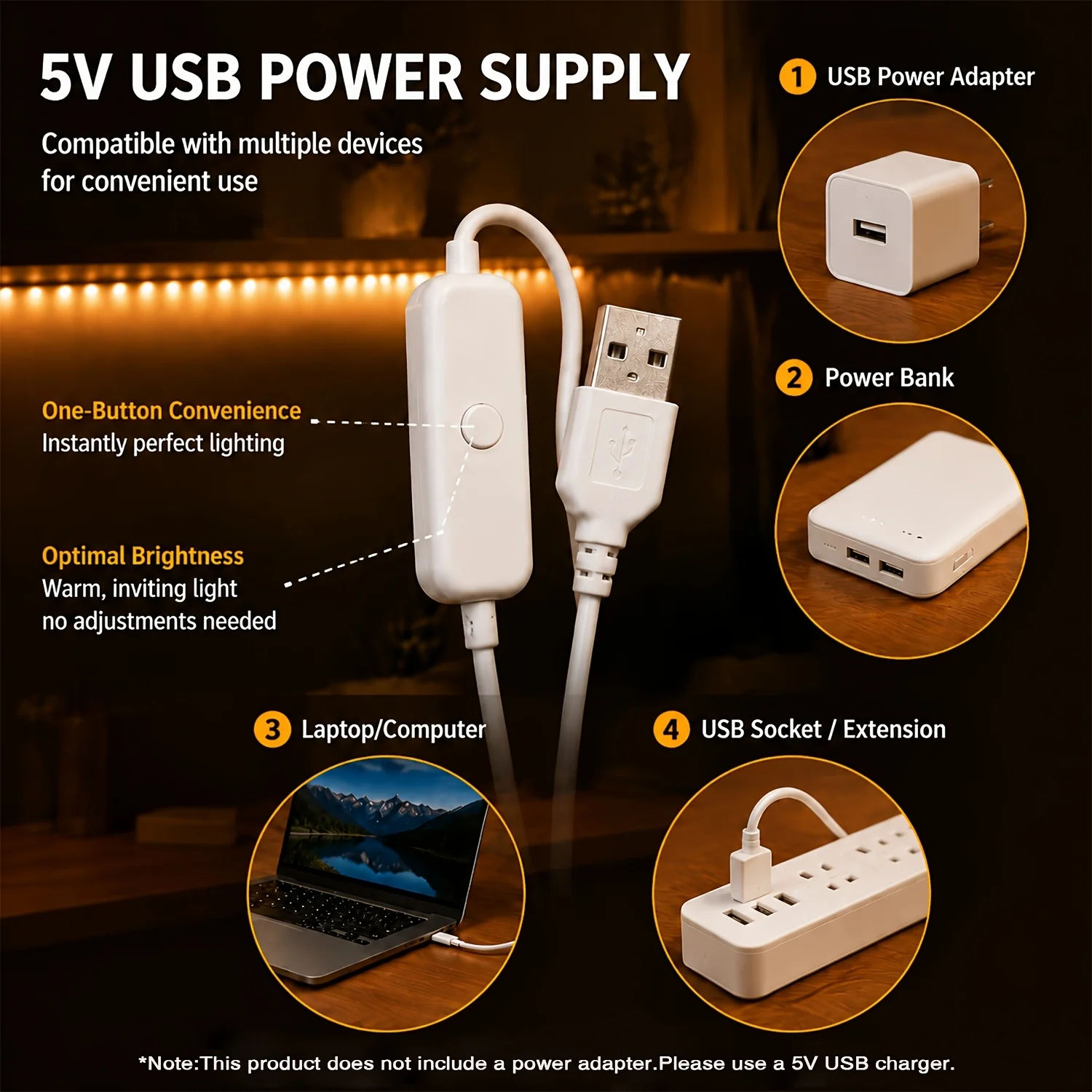 LED-Lichtstreifen, USB-Tastens – Led Strip Lights Bewertung und Preis