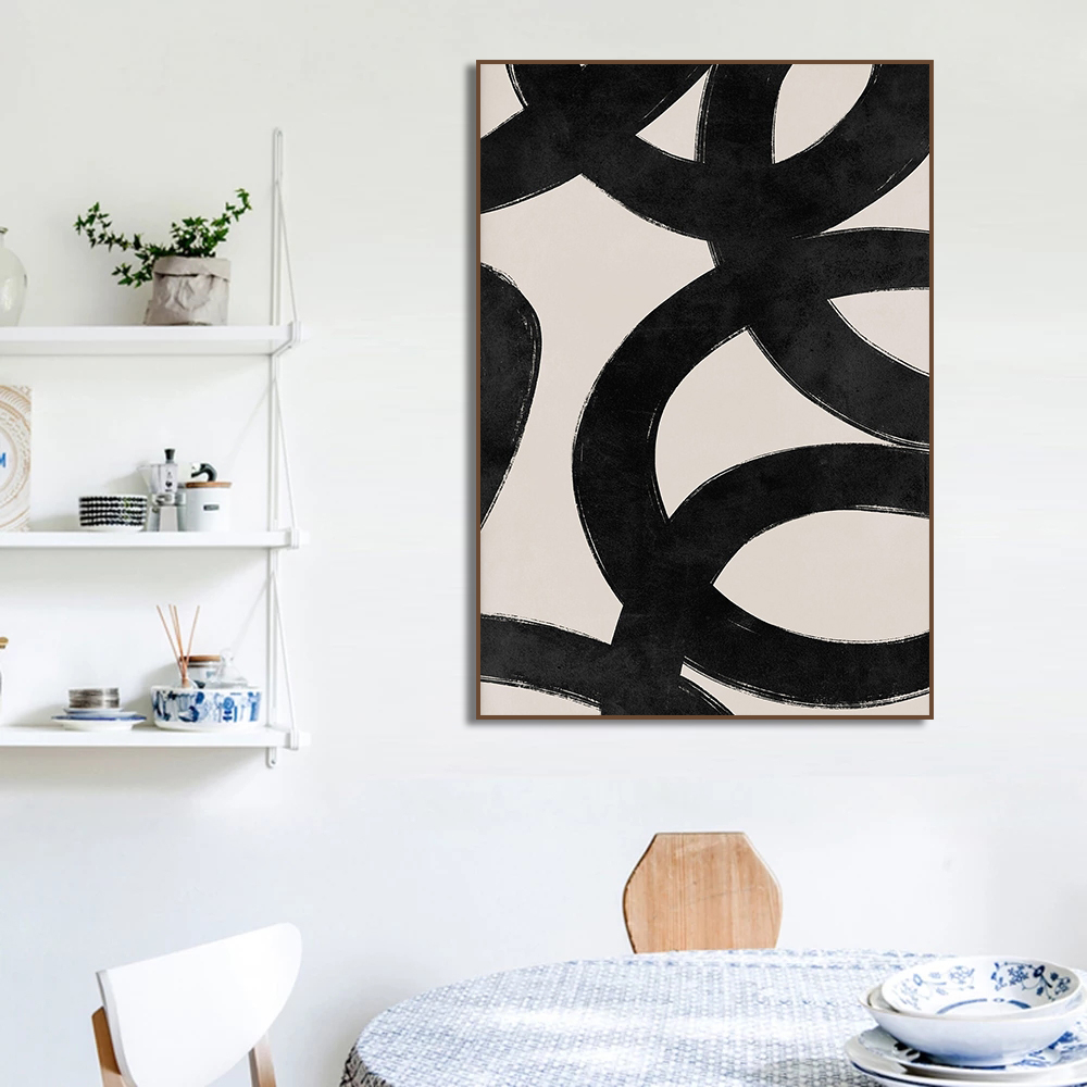 Moderne Beige Schwarz Linien P – Paint Brush Bewertung und Preis