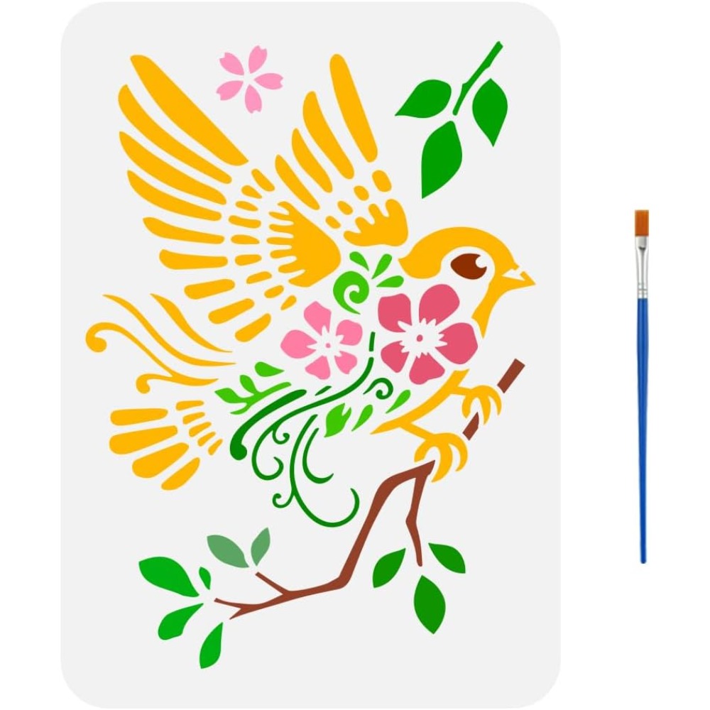 Spatzen auf Zweigen Zeichensch – Paint Brush Bewertung und Preis