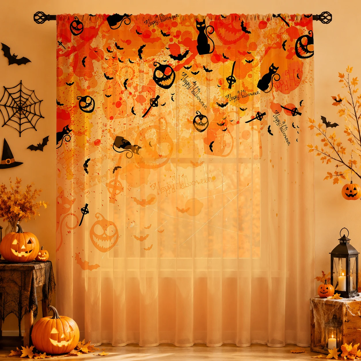 1 Stück Gruseliger Halloween-S – Curtain Rods Bewertung und Preis