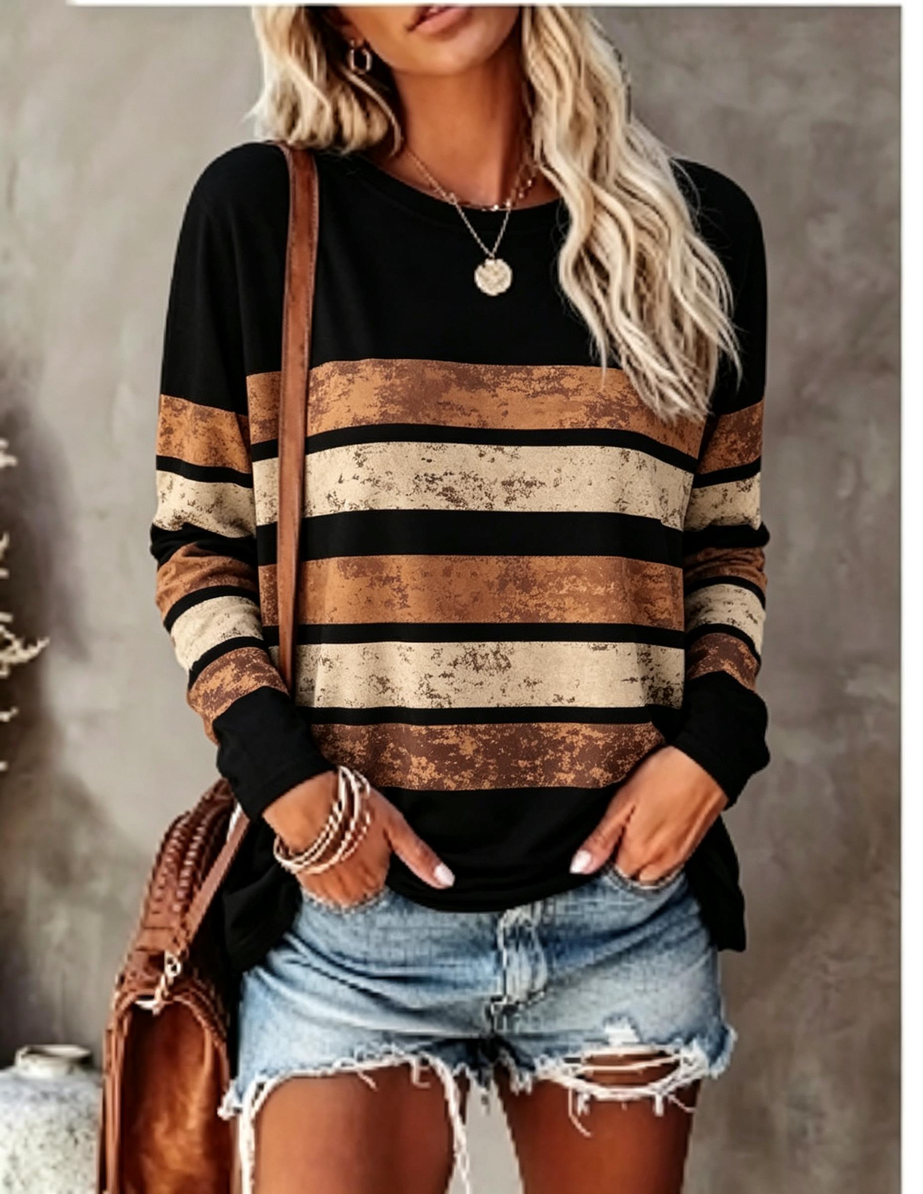 Damen-Langarm-T-Shirt, Vintage – Wallpaper Bewertung und Preis