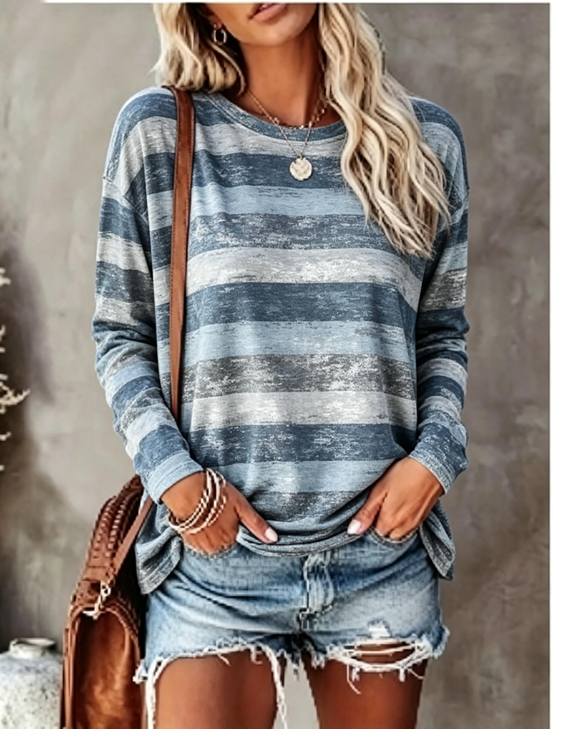 Damen-Langarm-T-Shirt, Vintage – Wallpaper Bewertung und Preis