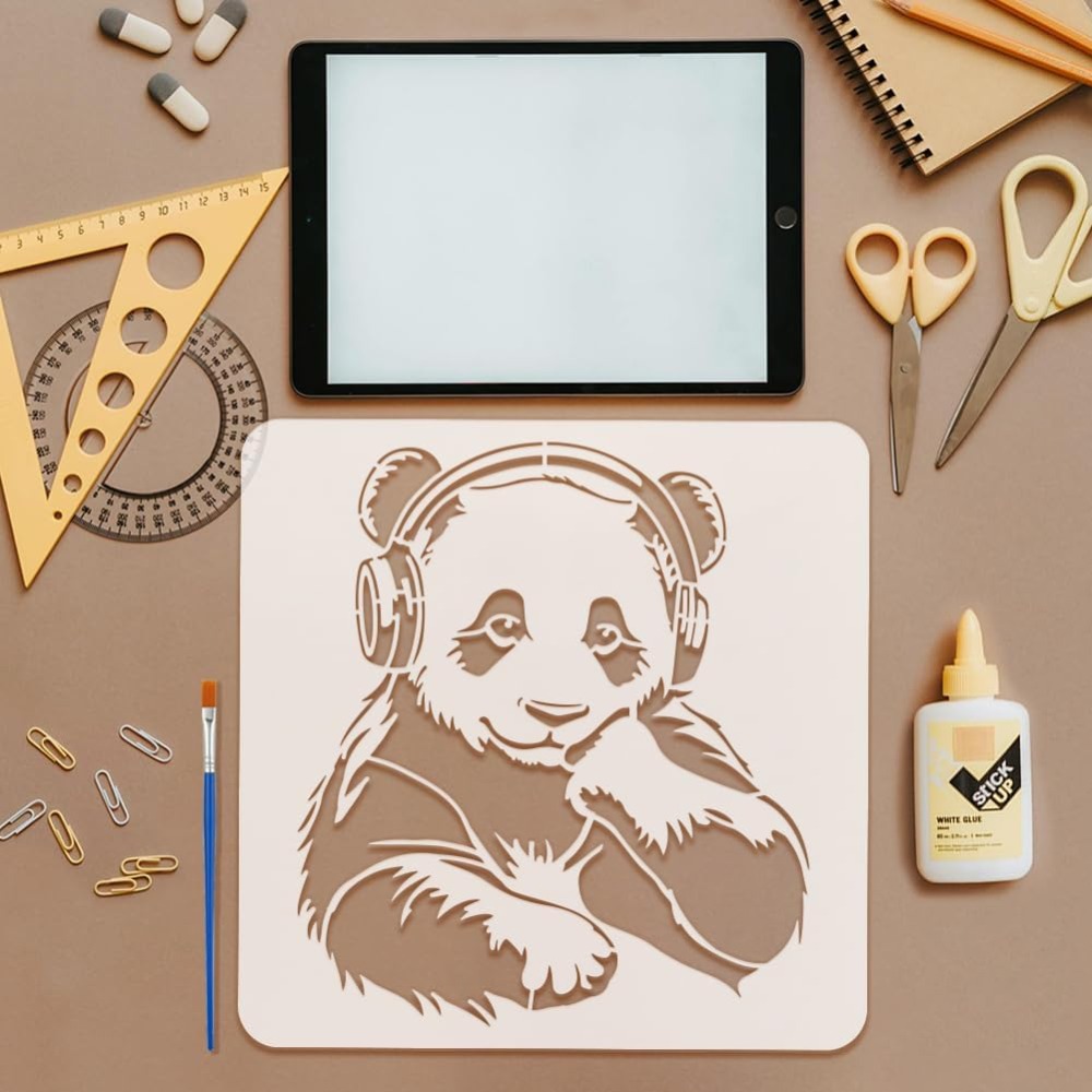 Panda-Schablone mit einem Pins – Paint Brush Bewertung und Preis